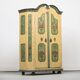 Painted Folk Art Marriage Cabinet