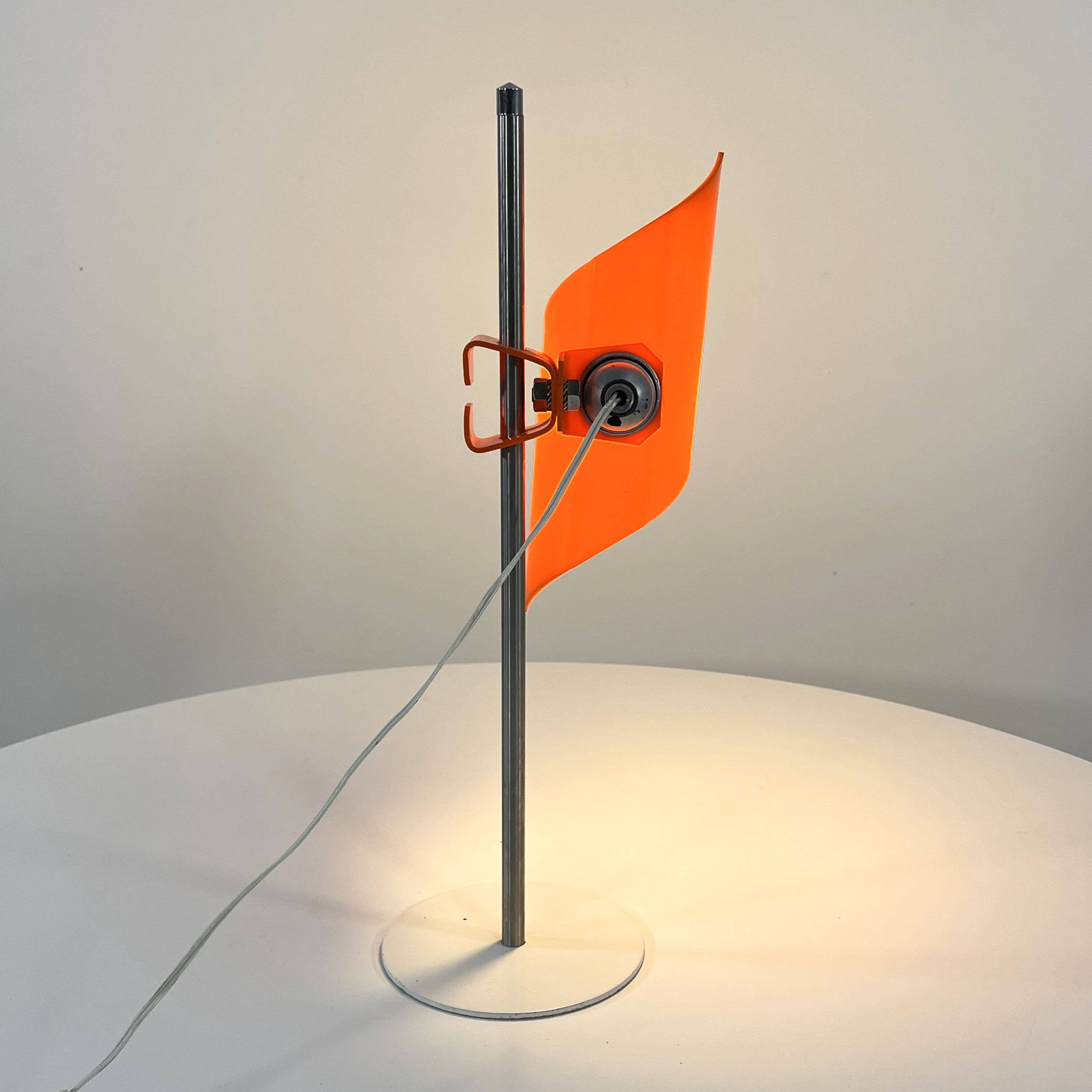 Adjustable Orange Space Age Lamp, 1970