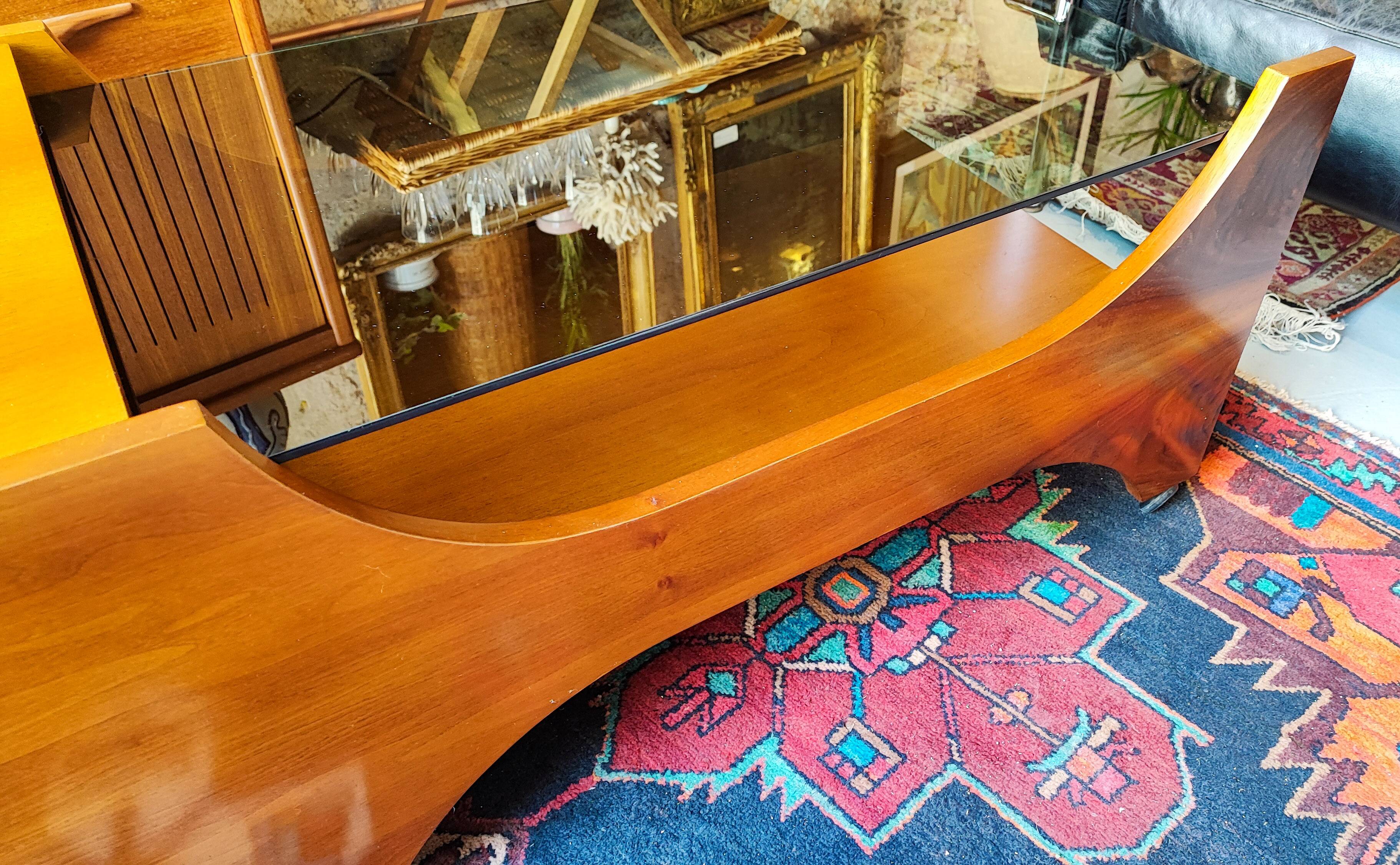 Rosewood coffee bar table Italy 1960