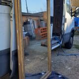 Mirror 19th , Wood and gilded stuk