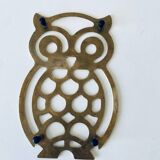 Vintage brass trivet in the shape of an owl