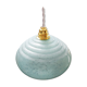 Walking suspension in opaline glass Clichy blue Art Deco 1930 TBE Ø 17 cm