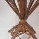 Garden table rattan and braided chestnut