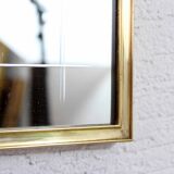 Vintage mirror engraved brass frame - 80x40cm