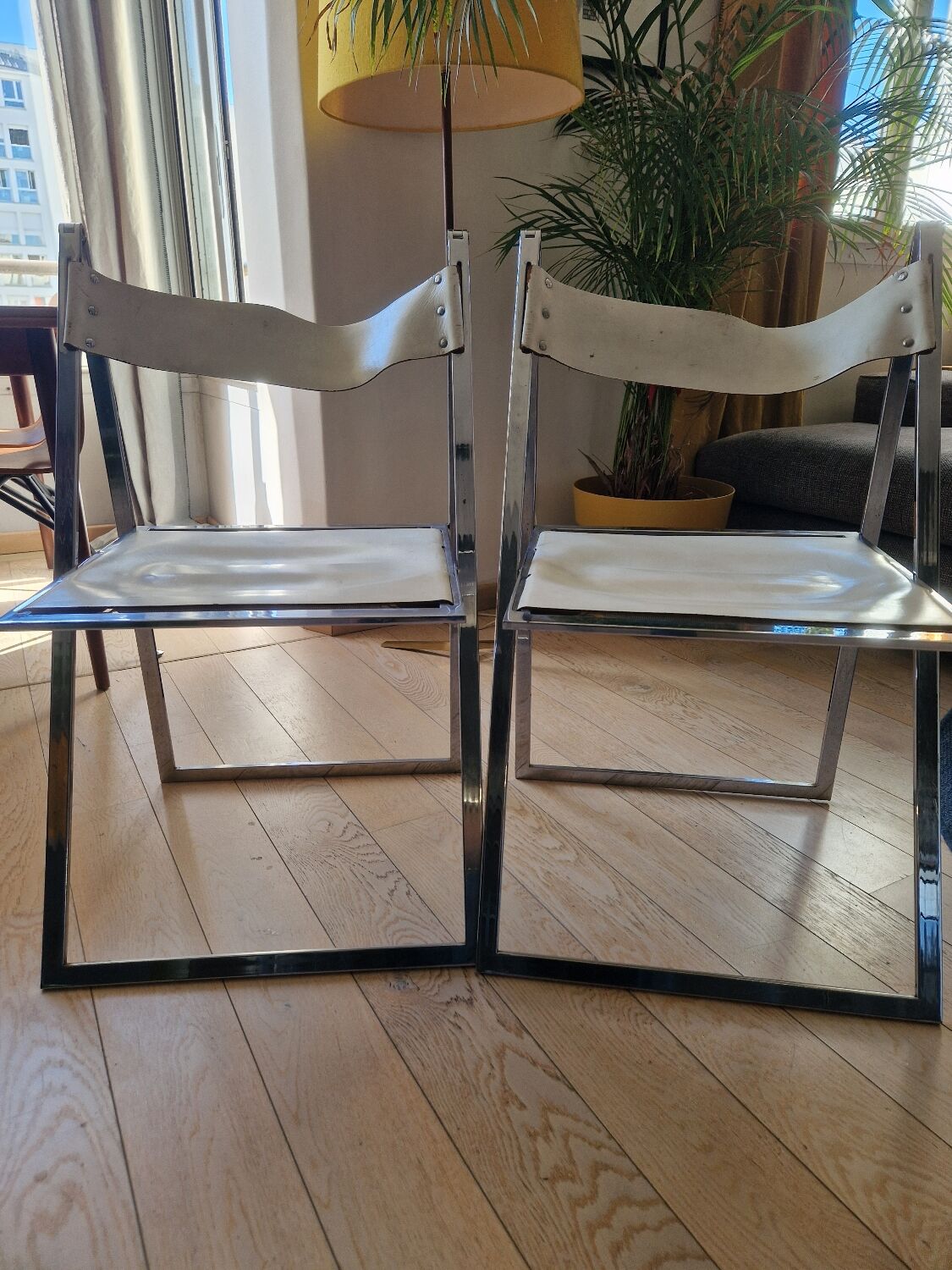 Set of 2 folding chairs Fantoni and Geraci