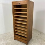 Oak Tambour Filing Cabinet, 1900s