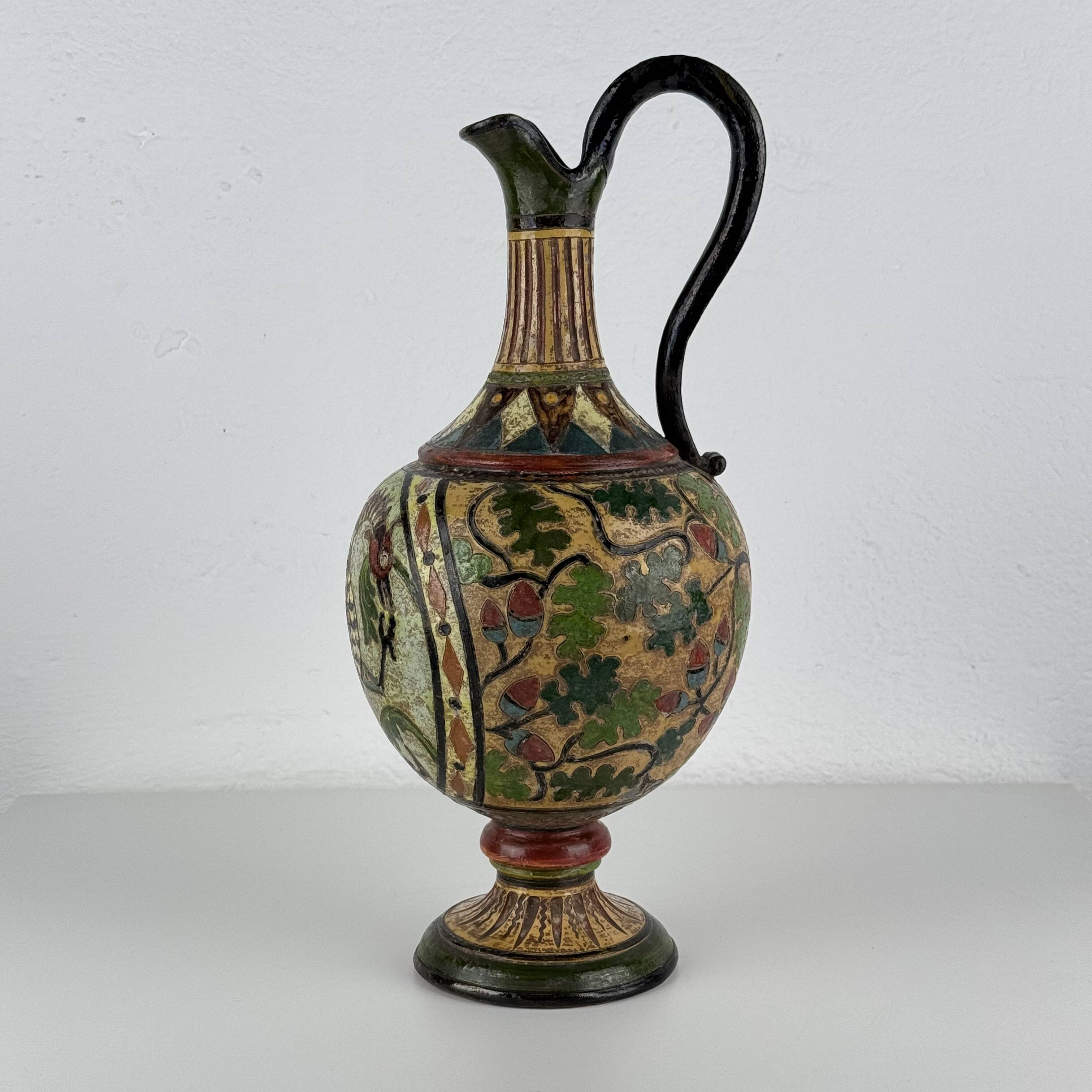 Large Art Deco Decorative Ceramic Jug, Montopoli d’Arno, Italy, 1920s