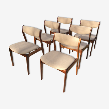 Set of six rosewood chairs