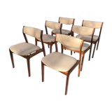 Six chaises palissandre nordic
