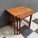 Teak nesting table set by Toften Denmark 1970s