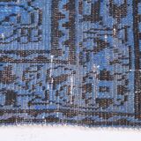 5x8 Blue Handmade Wool Vintage Rug, 163x268Cm SK 2726