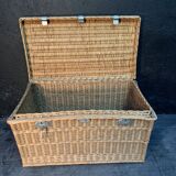 Old wicker trunk