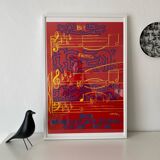 Montreux jazz poster Andy Warhol Basquiat street art 80s design Memphis Haring