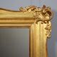Antique carved and gilded wooden mirror, Italy, late 19th century.
