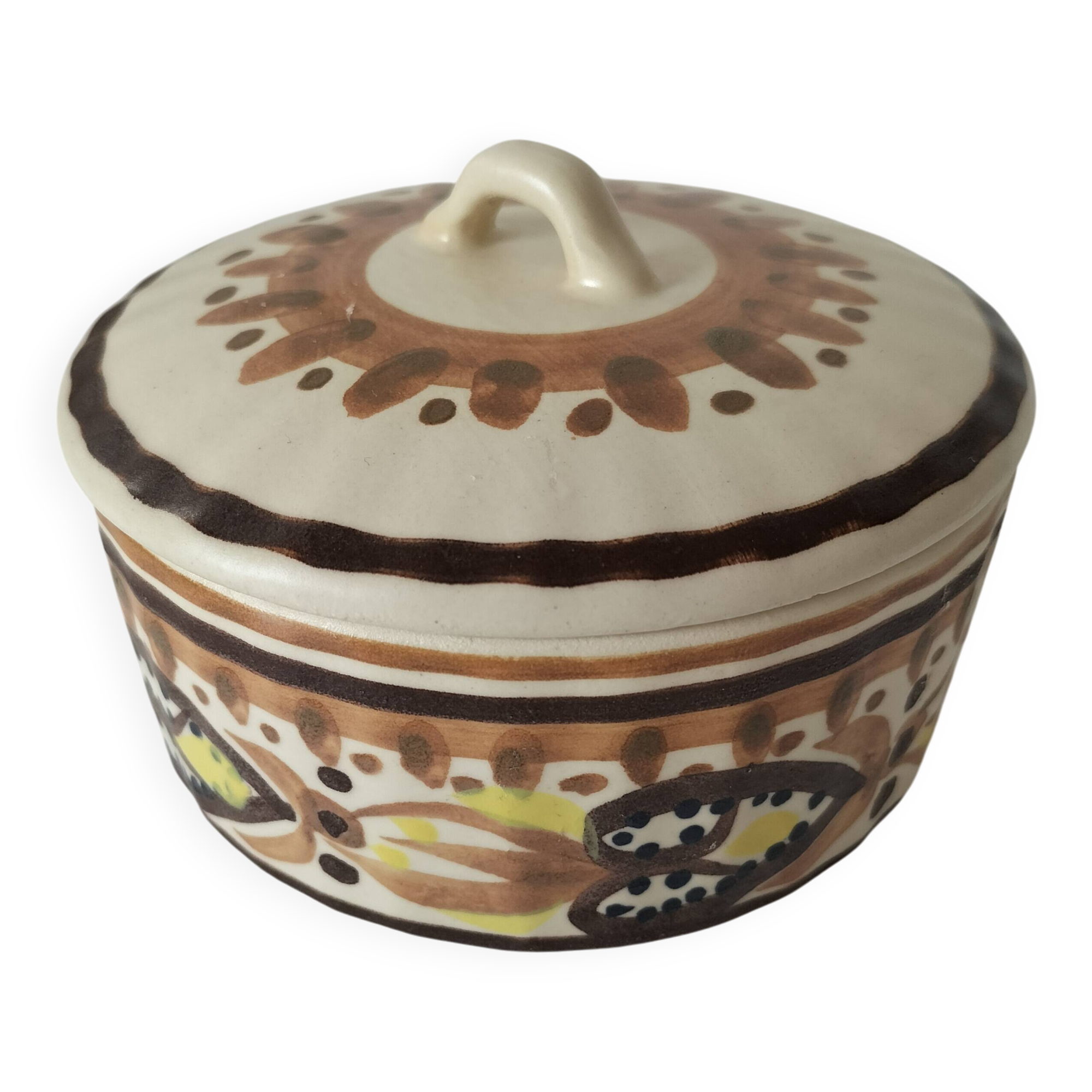 HB Quimper geometric design 70s bonbonnière