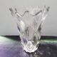 Old transparent molded glass vase bubble shape vintage decoration
