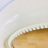 American beige round wall mirror 1970