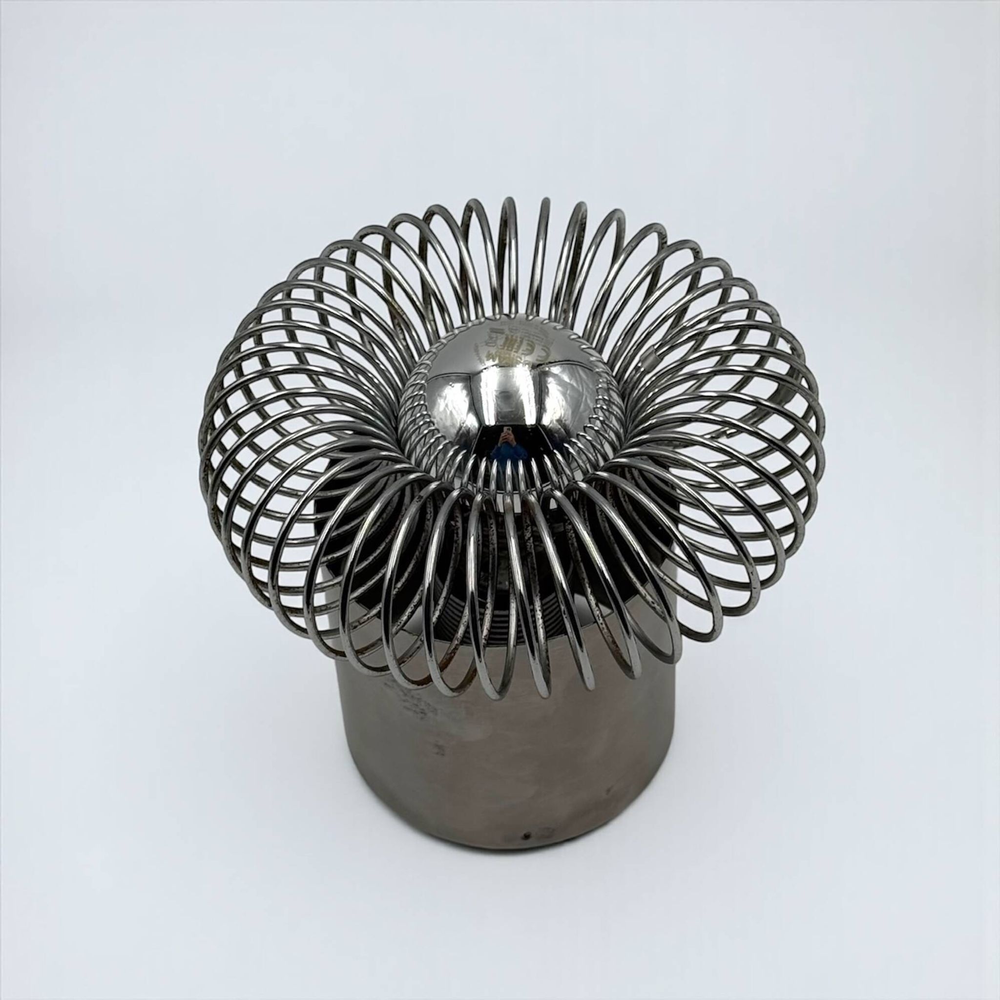 Applique spirale chromée Philippe Rogier pour Oxar France années 70