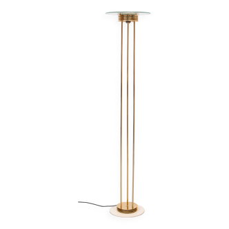 Impressive Large Brass Halogen floor lamp 1980s
