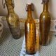 Antique amber bottles