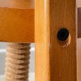 Vintage Solid Beech Screw Stool