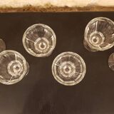Lot de 6 verres à pied en verre transparent