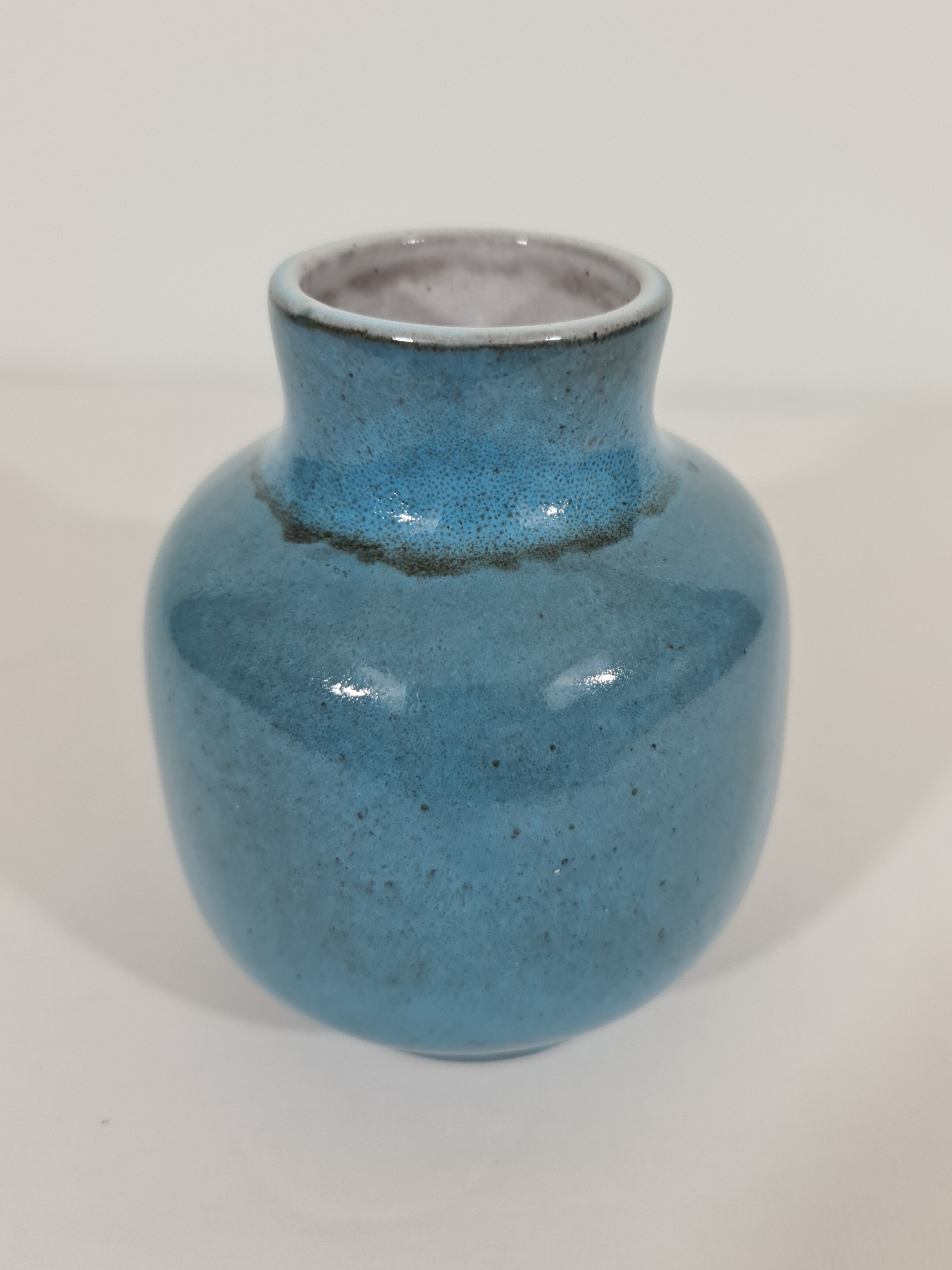 Blue enamelled vase by Jacques and Dani Ruelland 1960