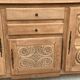 2-part Breton sideboard renovated in solid raw oak 200cm