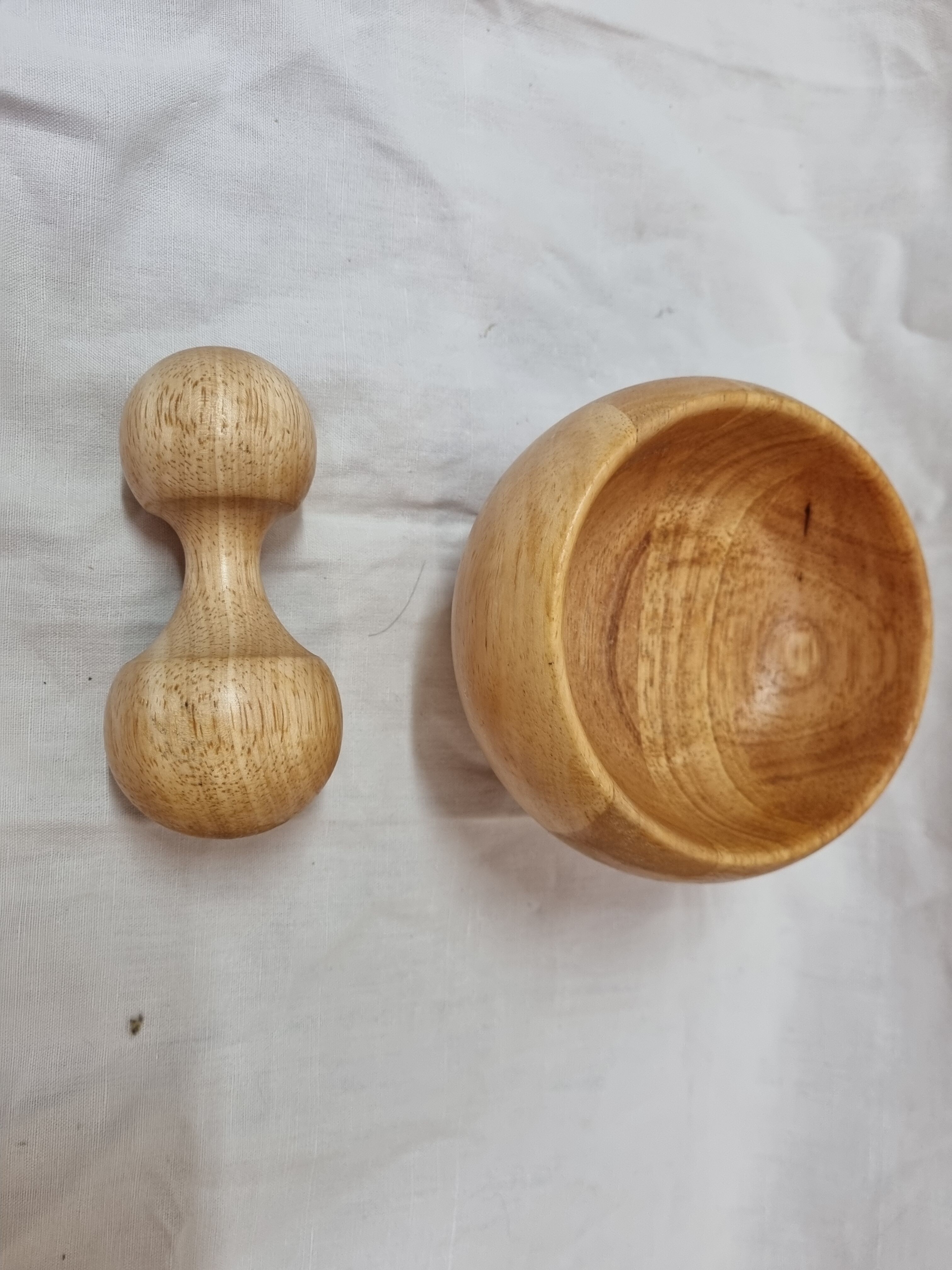 Mortar with wooden pestle (olive tree)