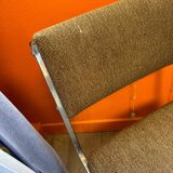 Chaise en métal et tissu vintage 70