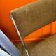 Chaise en métal et tissu vintage 70