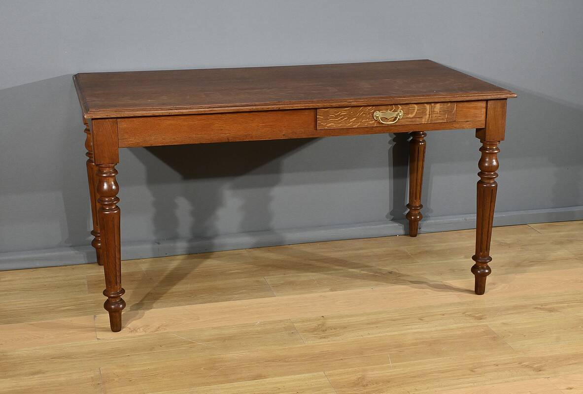 Oak Vis-à-vis Desk – Late 19th Century