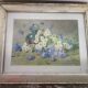 Watercolor painting signed Bouquet de fleurs