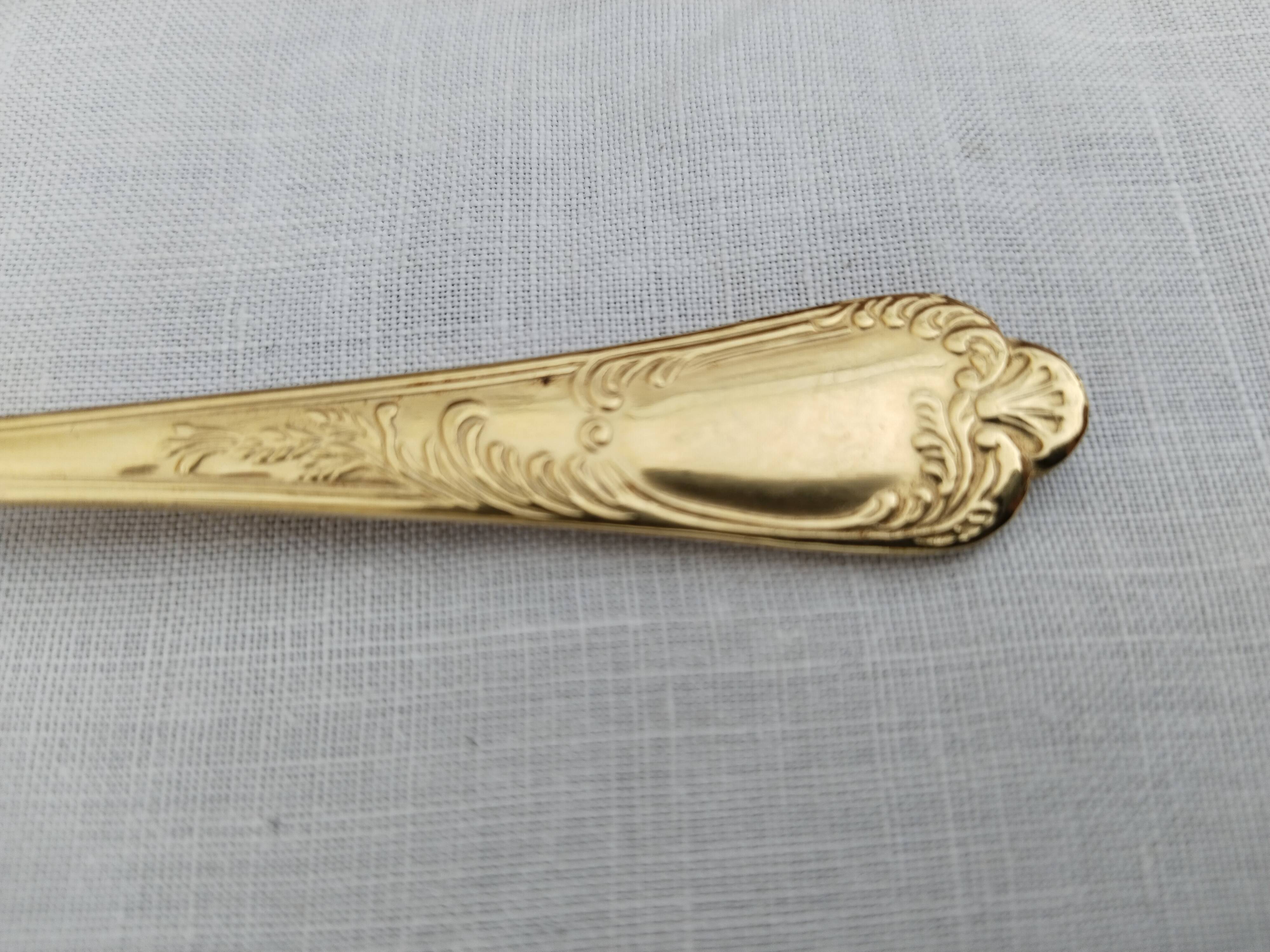 Golden teaspoons, vintage 70s
