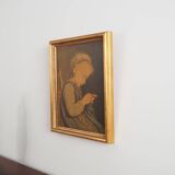 Tableau « Le Portrait de la jeune fille », design scandinave, XIXe siècle
