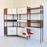 Bibliothèque d’angle modulable vintage 1950s