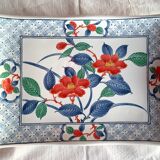 Japanese tray in enamelled sheet metal with Imari decoration 1960