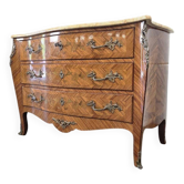 Vintage wooden chest of drawers in Louis XV style
