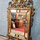 mirror Louis XV- Regency a pare closed in gilded wood around 1850-1880   166x93cm