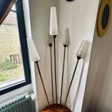 Vintage floor lamp with wooden shelf 50'