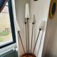 Vintage floor lamp with wooden shelf 50'