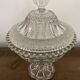 Bonbonniere, drageoire, sugar bowl in vintage molded and cut crystal