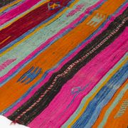 Vibrant Vintage Anatolian Kilim,Hand-Woven Wool & Cotton Rug – sku 137