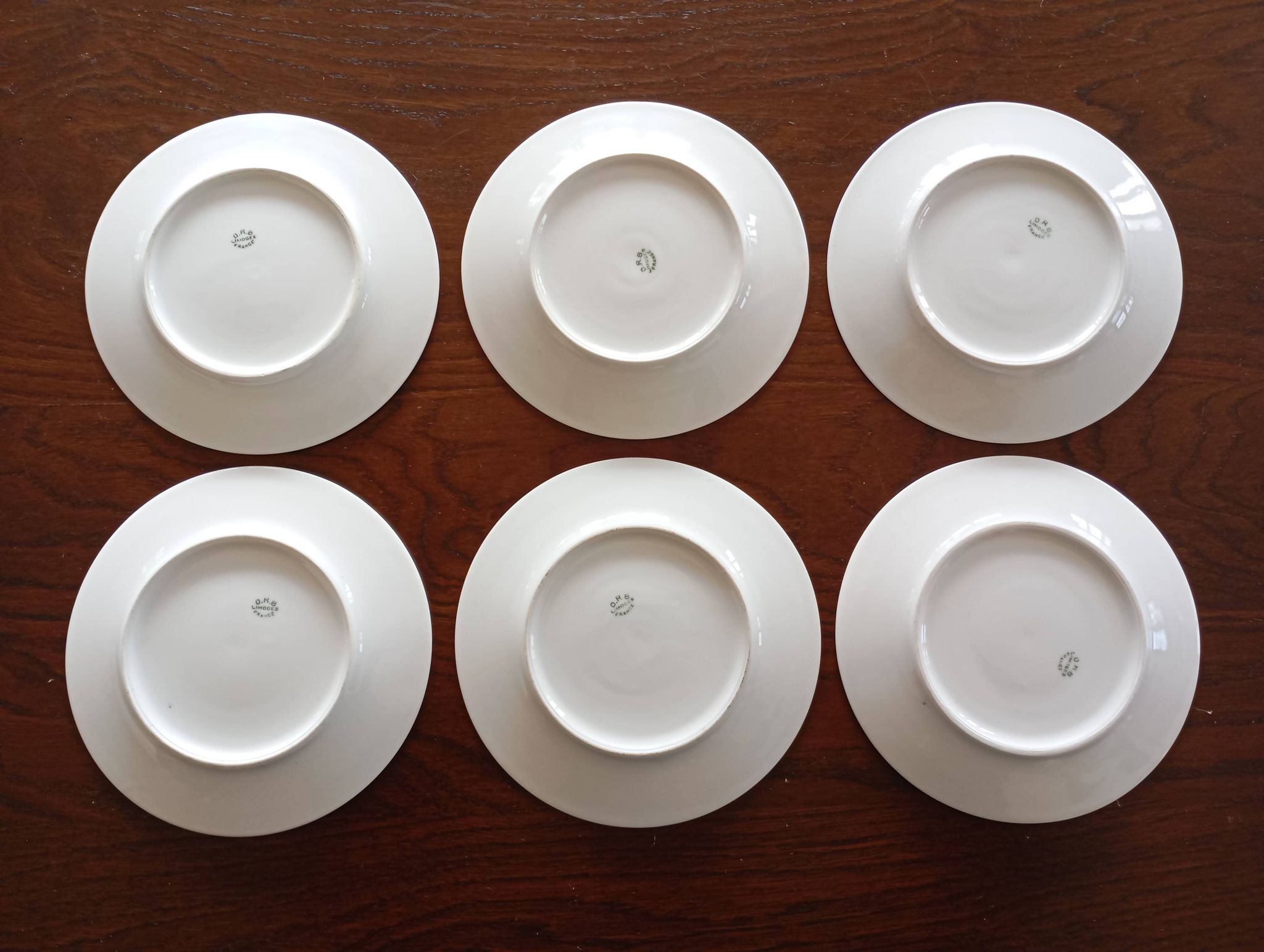12 assiettes à dessert Descotte Reboisson & Barranger (D.R.B.) Limoges