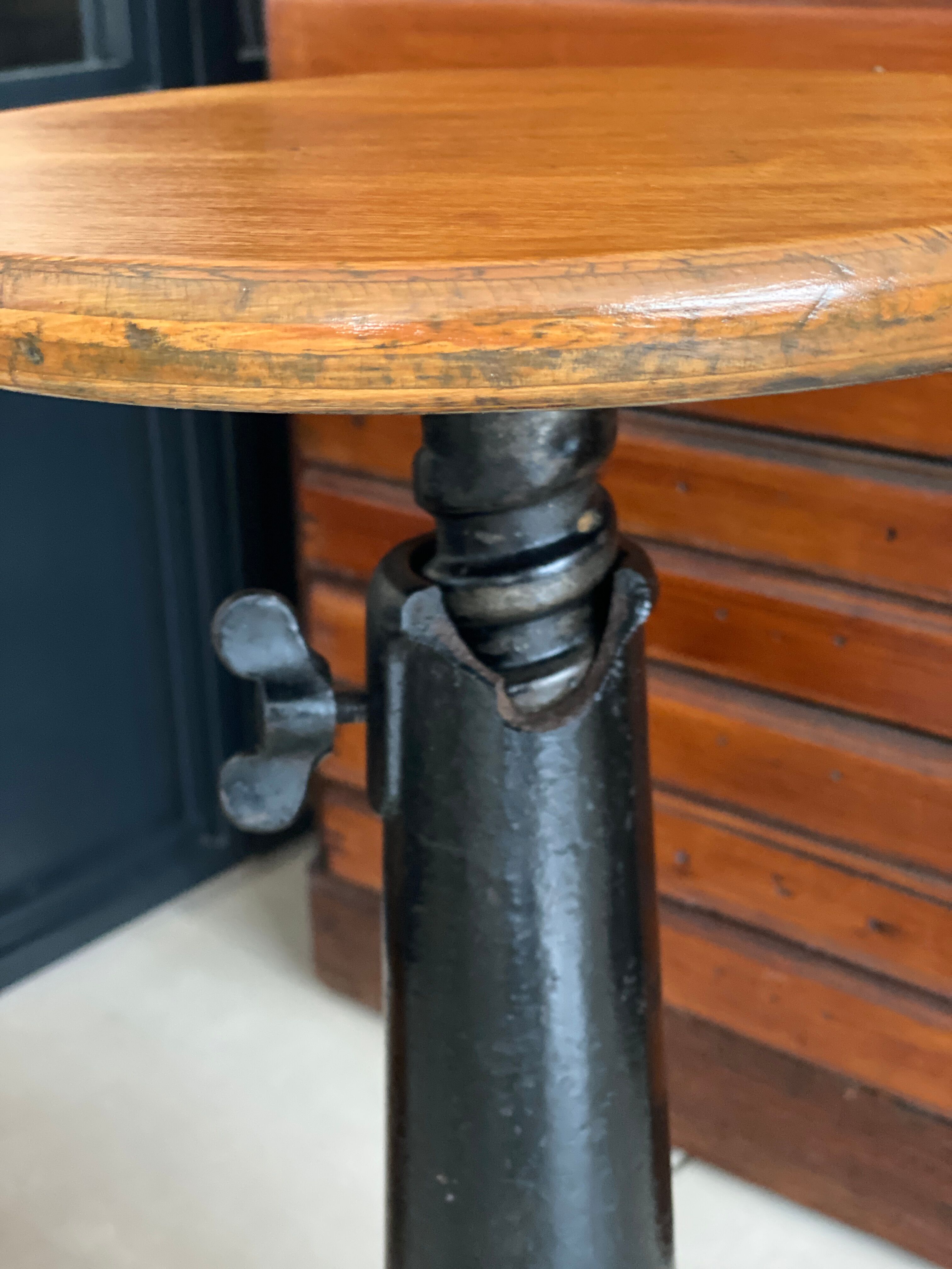 Old industrial stool Singer