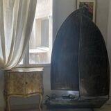 Patinated lacquered sideboard Venetian style Italy 50
