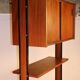Wooden and metal modular vintage bookcase, 1960s