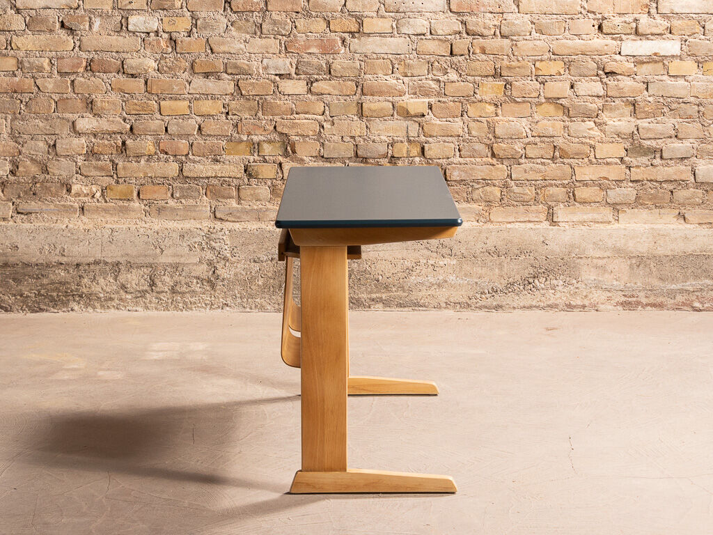 Casala double office in solid beech renovated and restyled, circa 1960