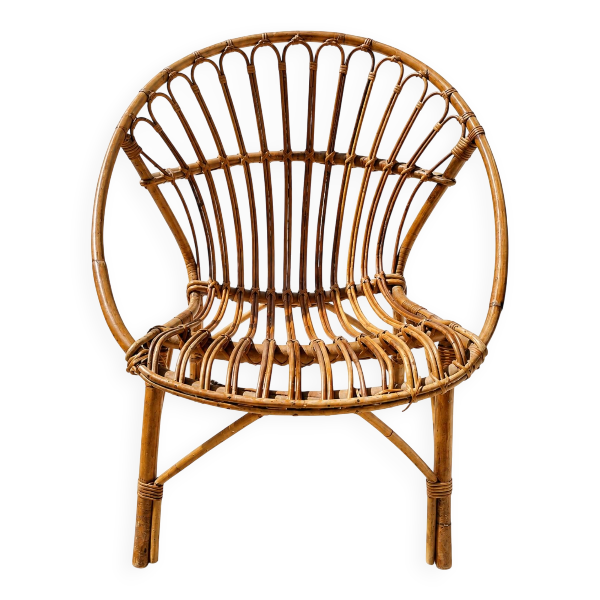 Vintage rattan armchair
