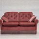 1980s, Scandinavian 2-seater sofa, pink furniture velour.